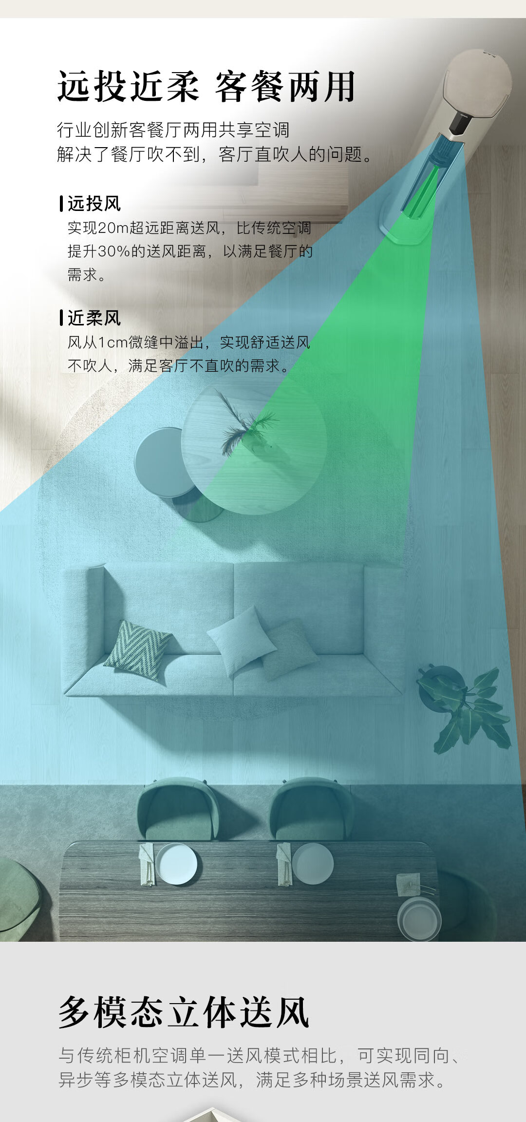 长虹（CHANGHONG）大3匹新一级能效 KFR-72LW/Q6C+R1远投近柔  智清洁 冷暖变频空调