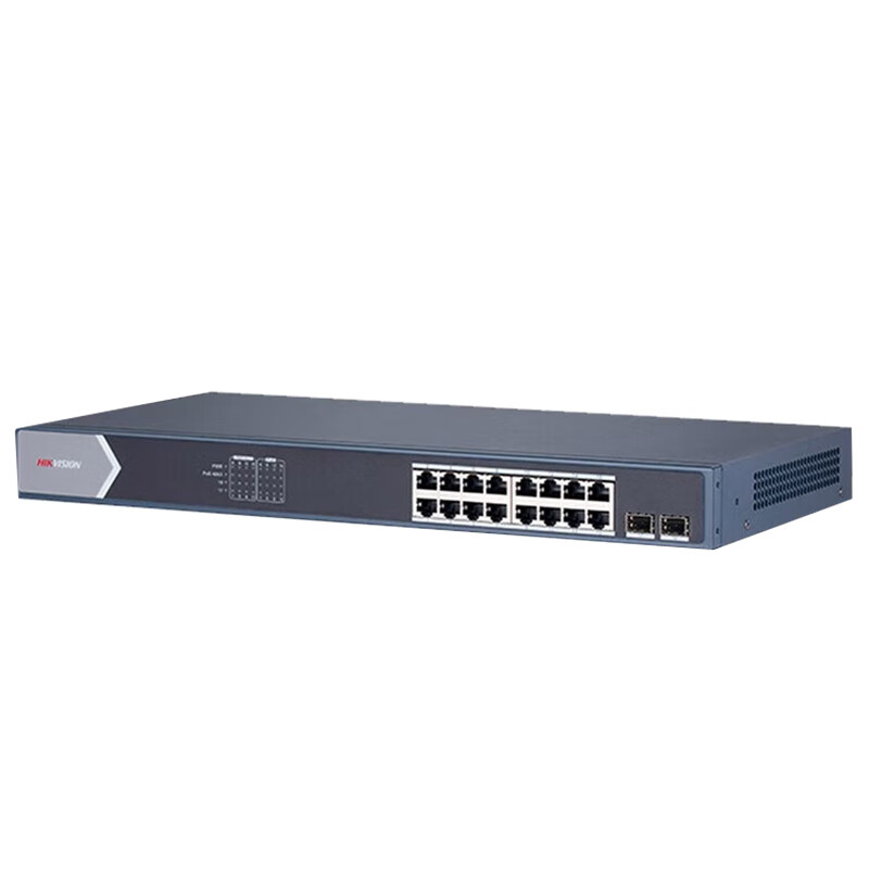 海康威视HIKVISION 交换机铁壳千兆百兆POE交换机监控千兆传输 DS-3E0518SP-E[16口千兆POE]