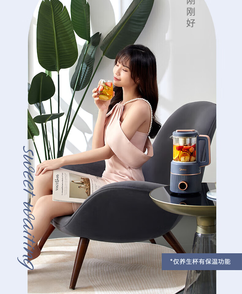 Midea多功能破壁豆浆机 料理机定时预约陶瓷不沾底盘DJ06B-DJ80