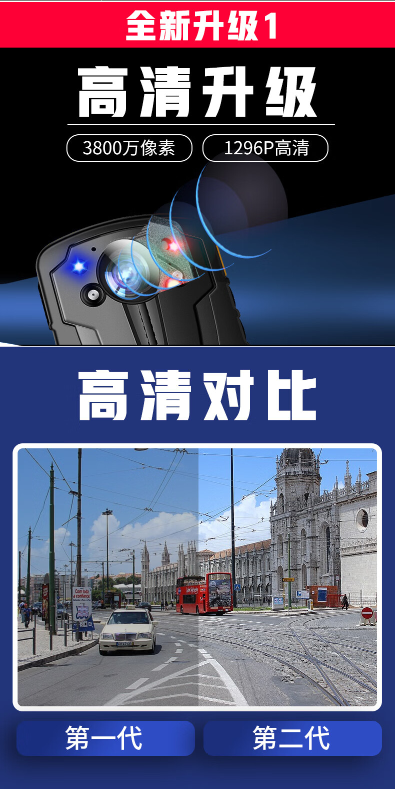 执法专家DSJ-C8执法记录仪小型胸前佩戴便携高清红外夜视骑行64G