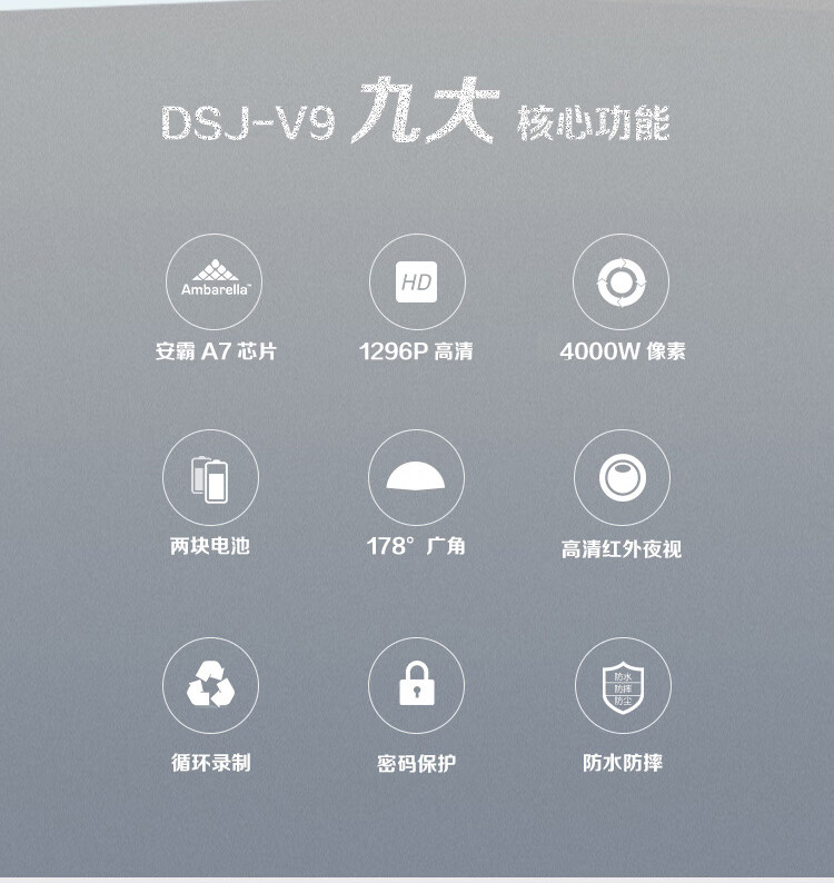 执法专家DSJ-V9执法记录仪高清红外夜视便携超小胸前佩戴官方标配128G