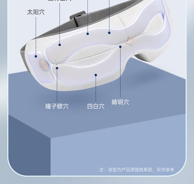 迪斯（Desleep）眼睛眼部按摩仪按摩器睡眠热敷眼罩智能护眼仪眼保仪眼部成人儿童学生生日礼物DE-E10 白色