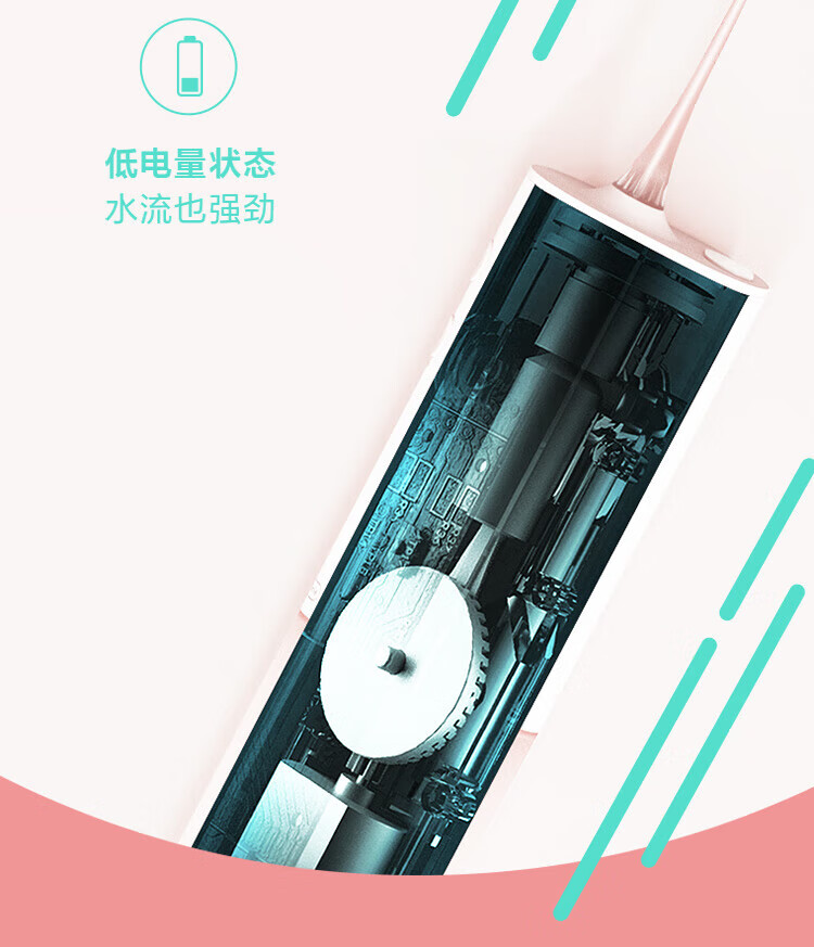 贝医生DR.BEI冲牙器便携式  F2 青色 牙线家用口腔清洁洗牙 便携式冲牙器