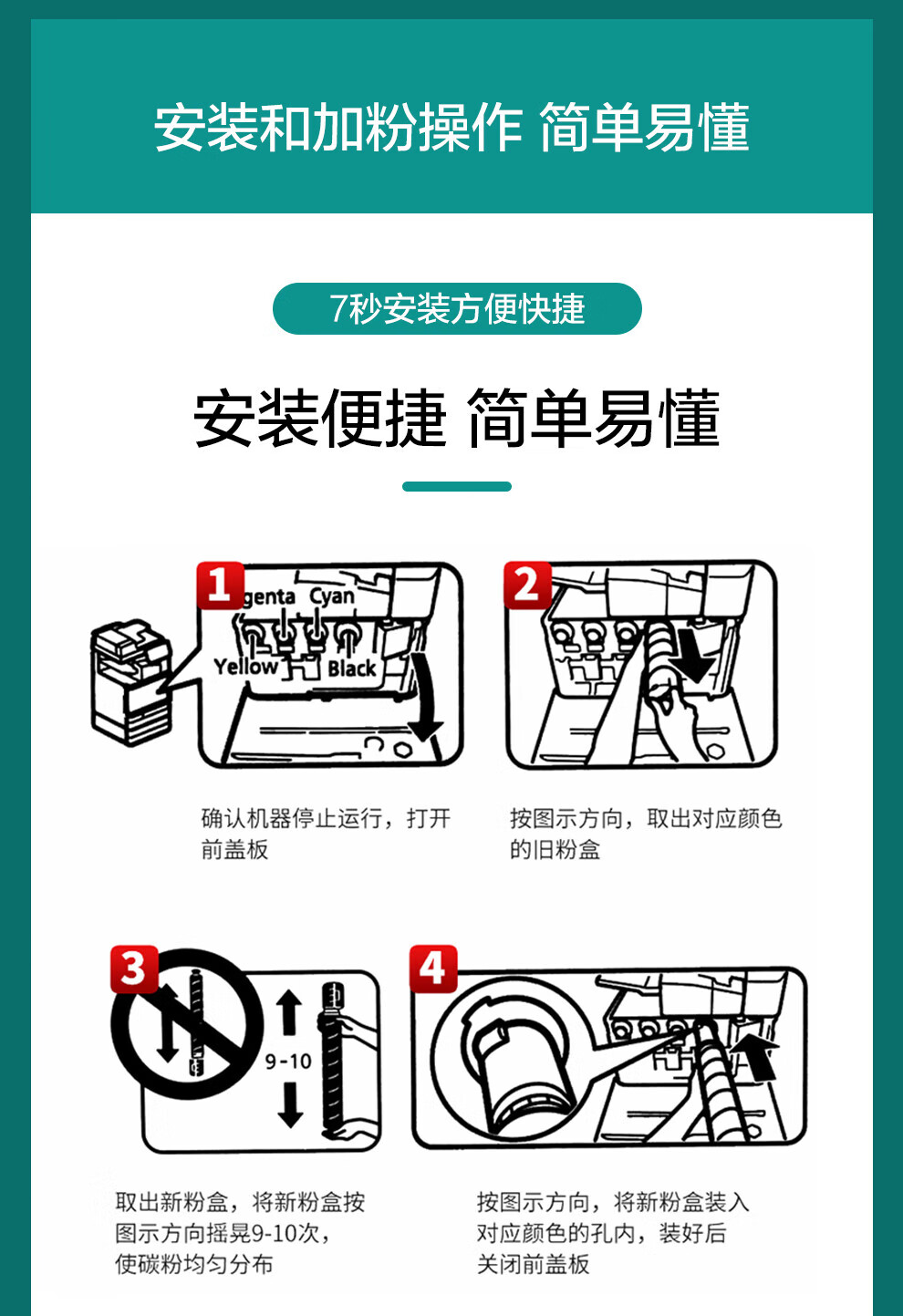 天色（TIANSE）NPG71碳粉适用佳能IR-ADVc5535 /c5540 /c5550/c5560墨盒【26000页】黄色 标准版
