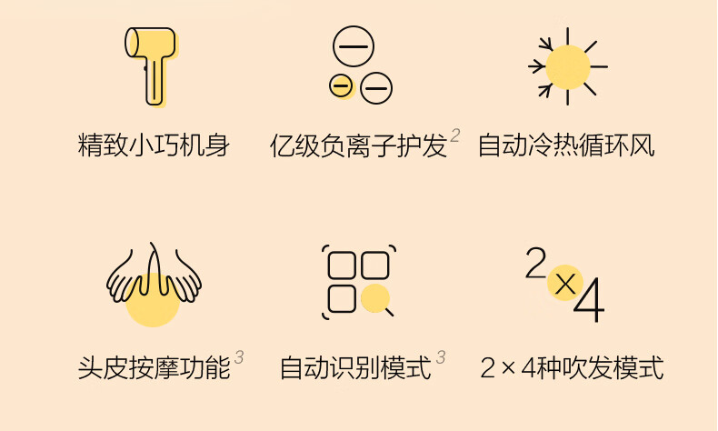 素士复古电吹风机头皮按摩吸风嘴原野绿RH1+按摩风嘴大功率家用负离子恒温护发风筒