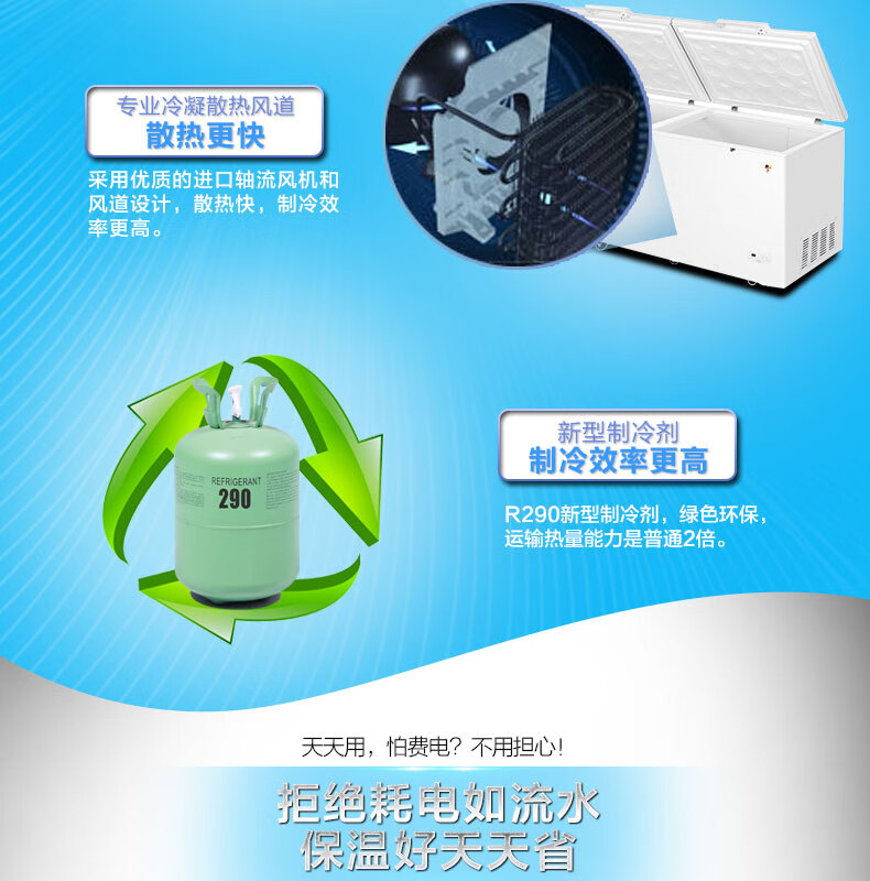 海尔（Haier）冰柜商用大容量829升 冷藏冷冻转换双门超低温冷柜 电子温控深冷速冻保鲜柜BC/BD-829HEZ