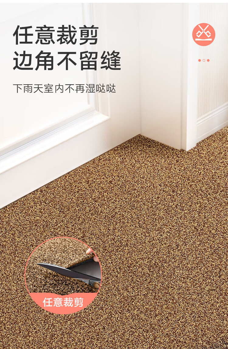 大江入户玄关垫 进门家用门垫 57*87cm 刮泥垫-辉煌金