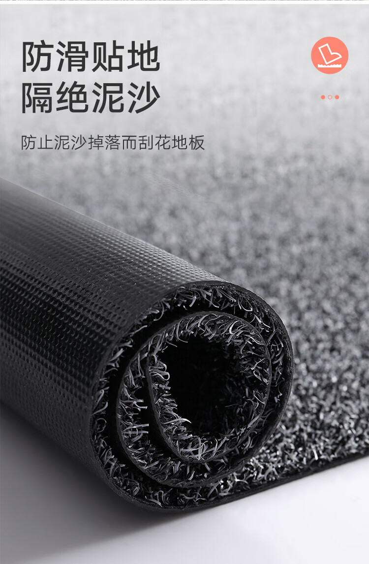 大江入户玄关垫 进门家用门垫 77*120cm 刮泥垫-经典灰