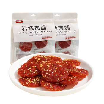 众星办公室网红休闲零食 岩烧肉铺 烧烤味 68g*2袋