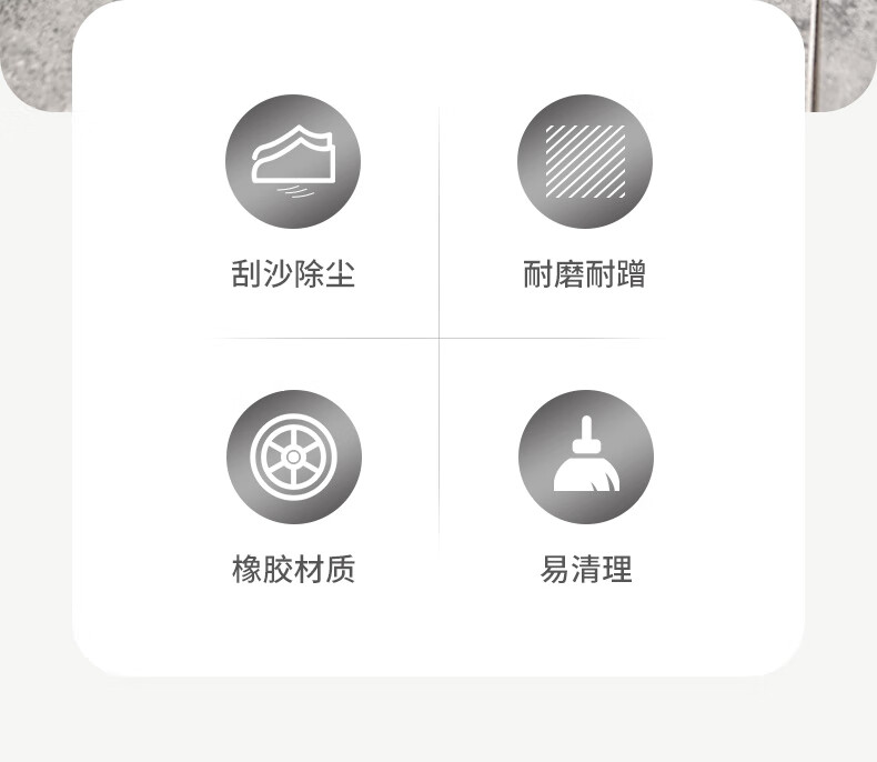 大江入户玄关垫 进门家用门垫 90*150cm 菱梦-深灰色