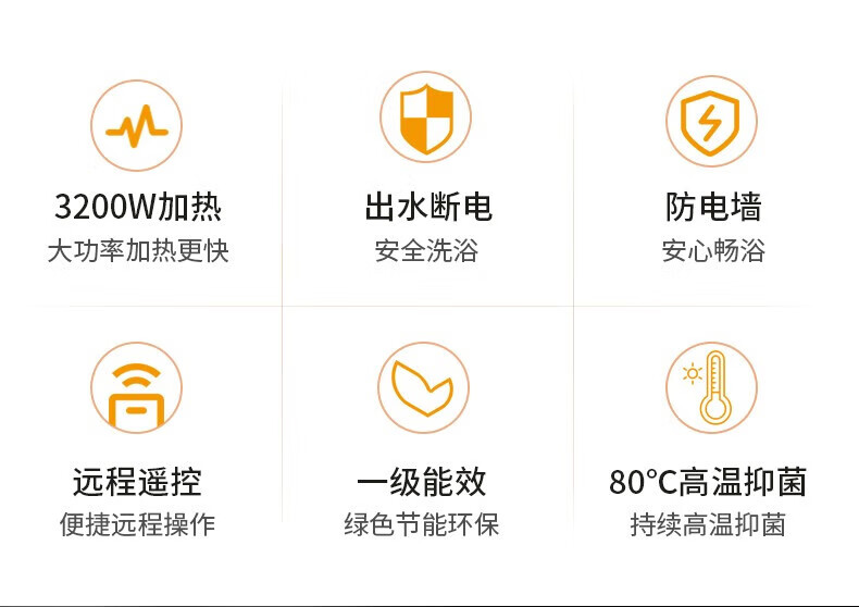 长虹（CHANGHONG）60/80L电热水器D33D 出水断电 一级能效 Y60D33D 四8数显 3200W