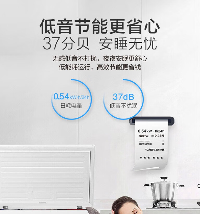 海尔（Haier）冰柜家用小型卧式单温小冷柜 冷藏冷冻转换一级节能冷冻冰柜 BC/BD-200GHZ