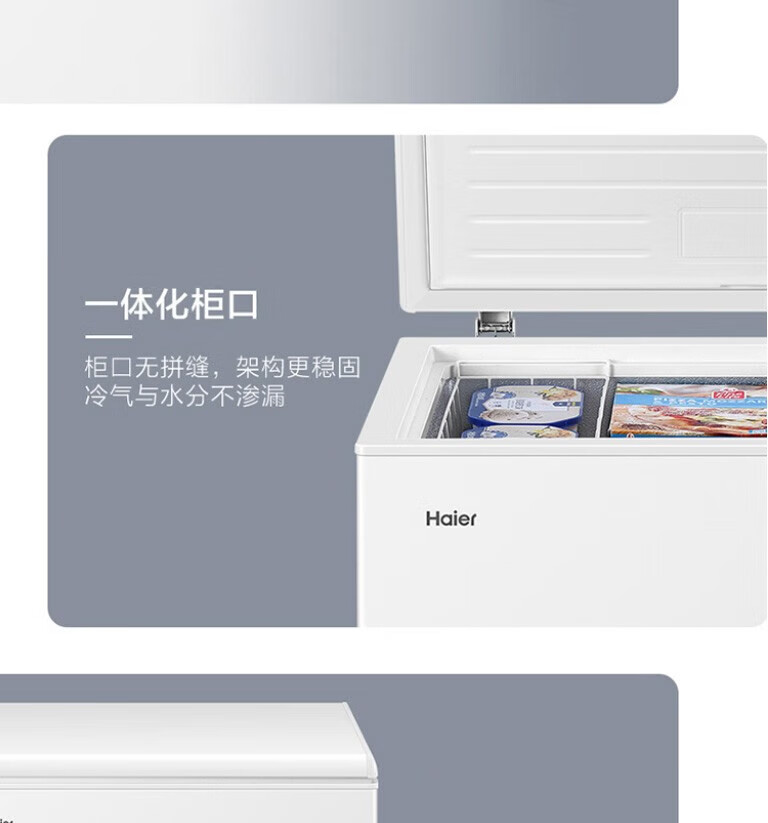 海尔（Haier）冰柜家用小型卧式单温小冷柜 冷藏冷冻转换一级节能冷冻冰柜 BC/BD-200GHZ