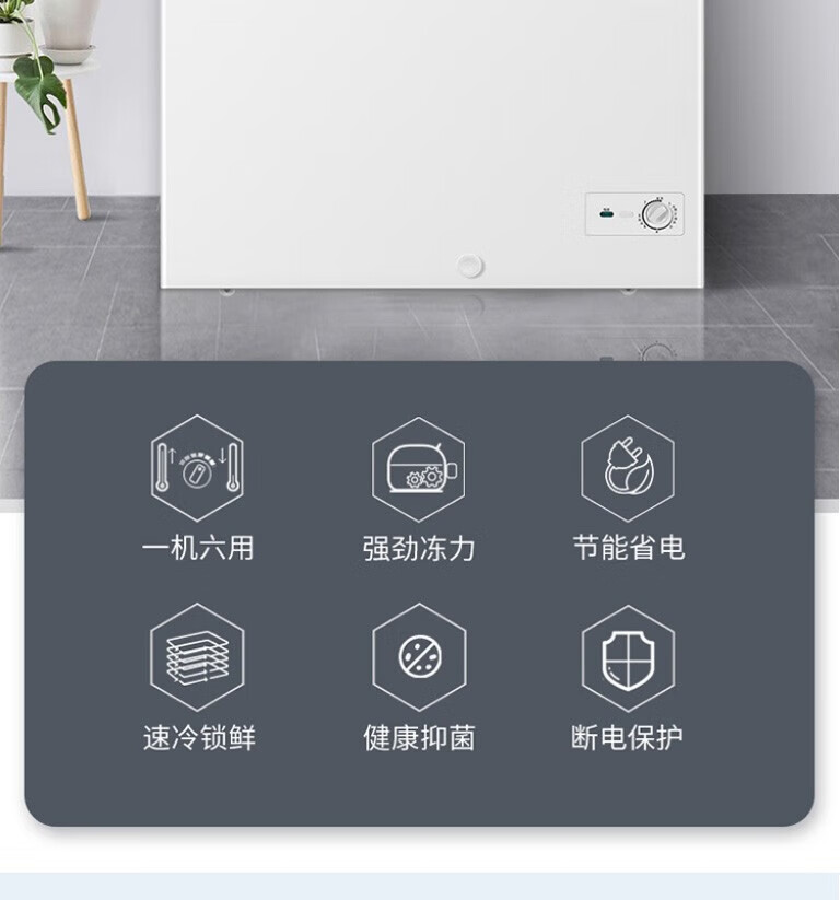 海尔（Haier）冰柜家用小型卧式单温小冷柜 冷藏冷冻转换一级节能冷冻冰柜 BC/BD-200GHZ