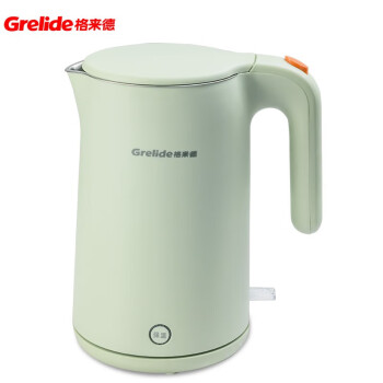 格来德 （Grelide）电热水壶家用304不锈钢大容量双层防烫物理保温自动断电 D3215K 豆蔻绿