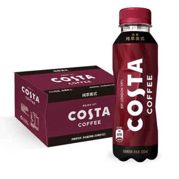 COSTA 咖世家纯粹美式 浓咖啡饮料 300m*15瓶 整箱装 新老包装随机发货