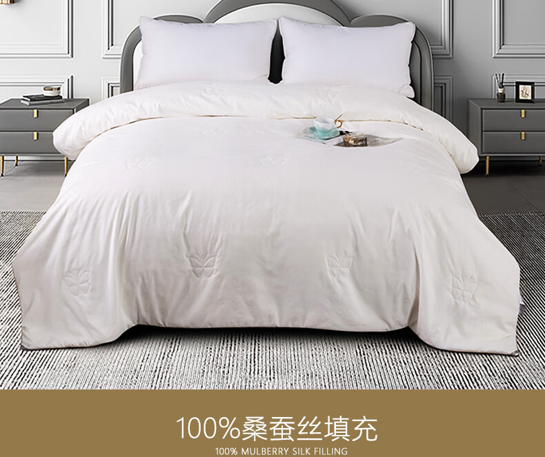 乔德家纺（JOES HOME）乔德臻柔金边桑蚕丝被 200*230cm JDCS004