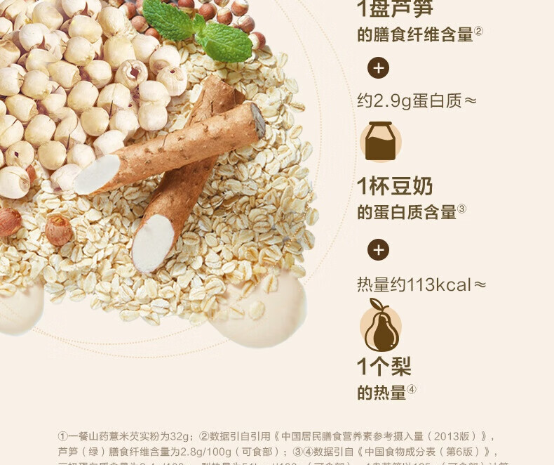 五谷磨房食养早餐山药薏米芡实粉320g（32gx10）