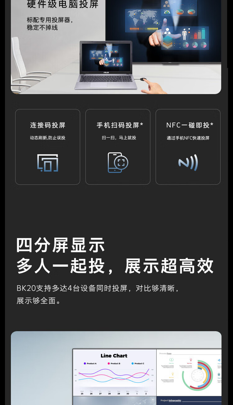 创维75英寸智慧屏会议电视75BK20 无线传屏投影视频会议商用家用电视