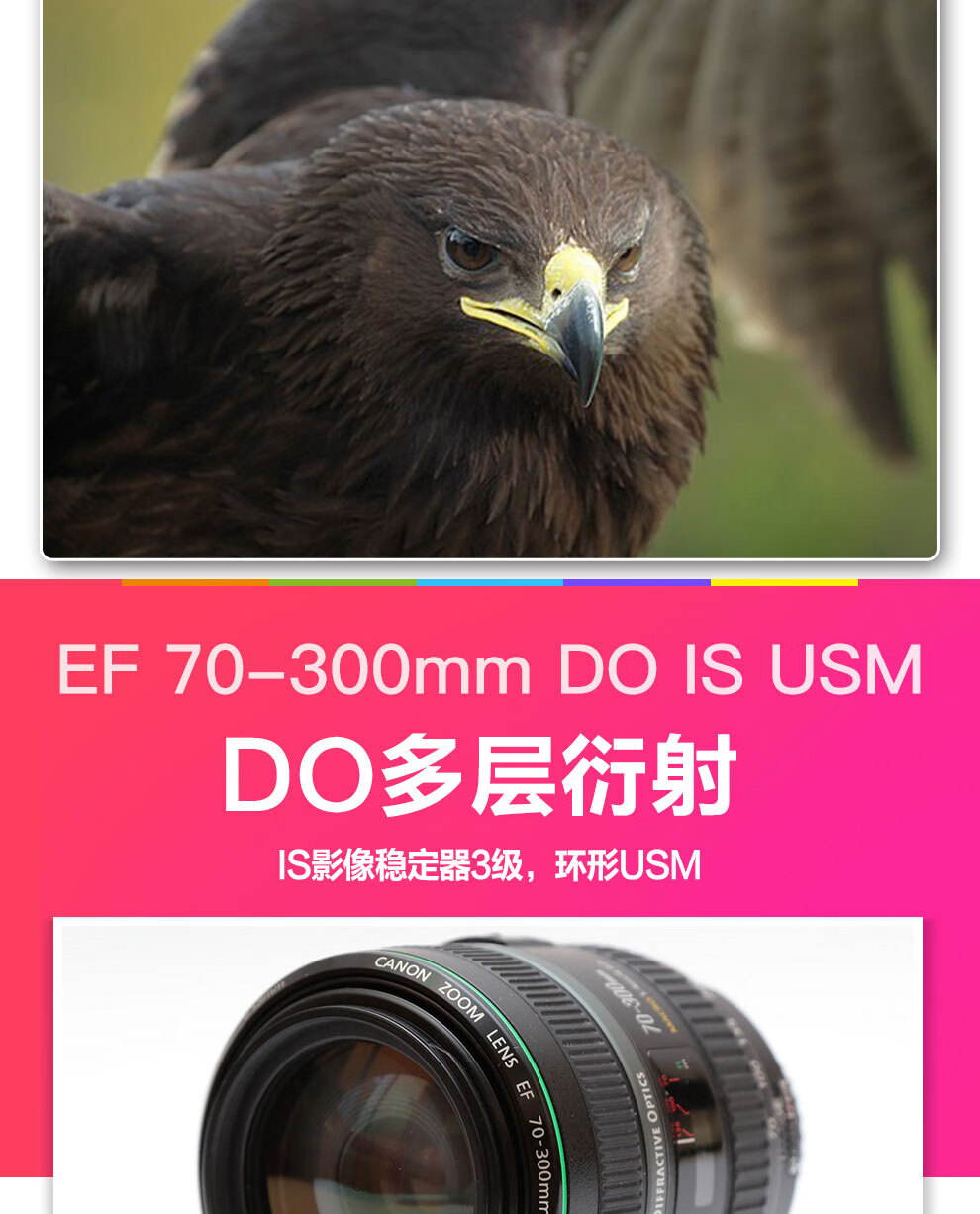佳能（Canon）远摄变焦中长焦镜头 单反相机镜头打鸟 远景 超长焦 EF70-200 f/4L IS USM镜头