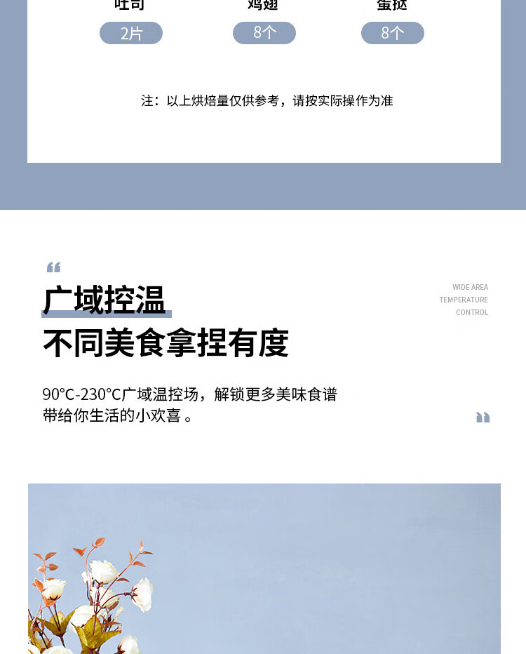 格兰仕（Galanz）电烤箱 白色 TQH-10J 小巧迷你便捷10L双层烤位广域控温家用高颜值烤箱
