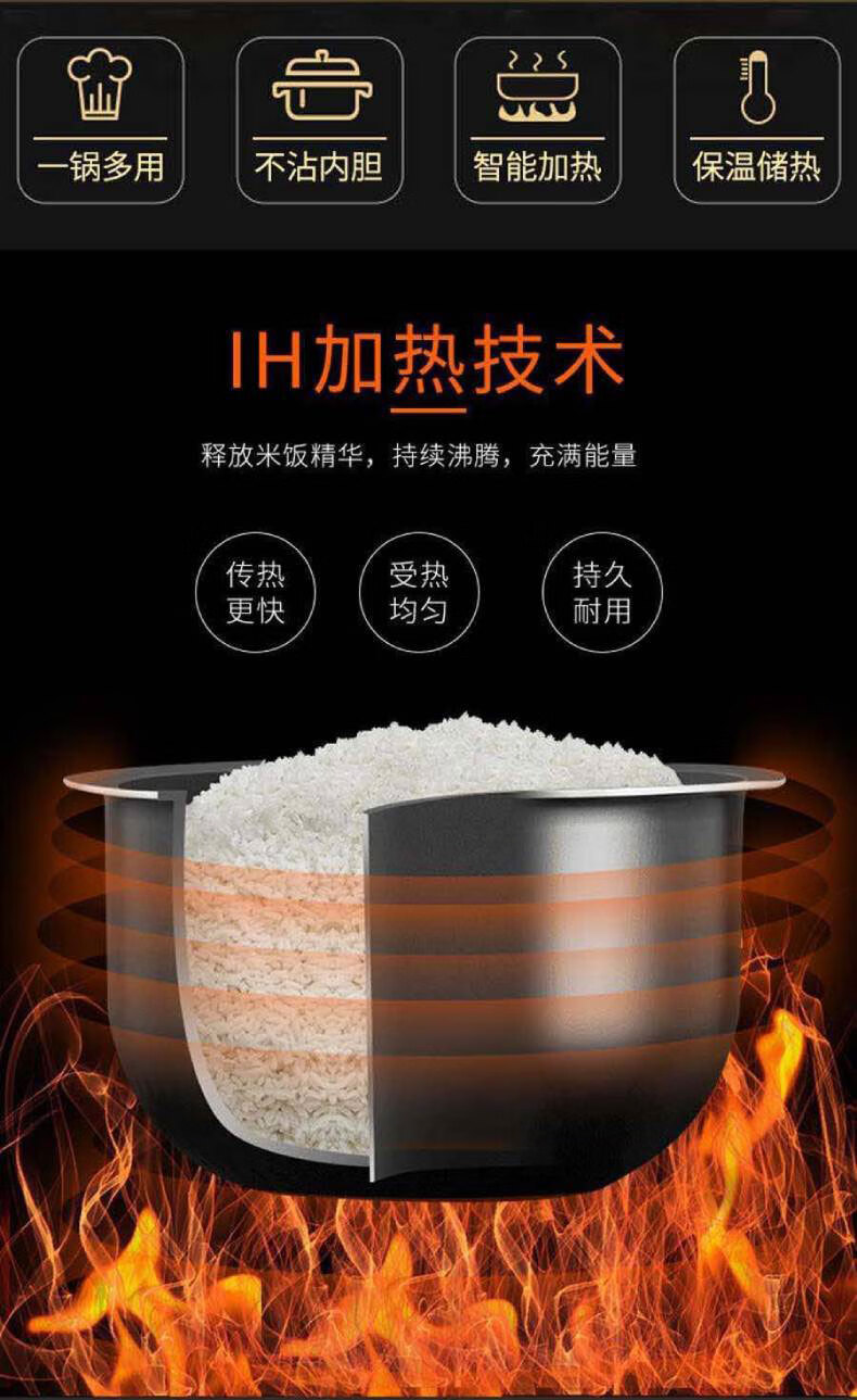 格兰仕电饭煲FIH01TQ电饭锅 IH电磁加热 3-8人家用多功能烹饪智能预约