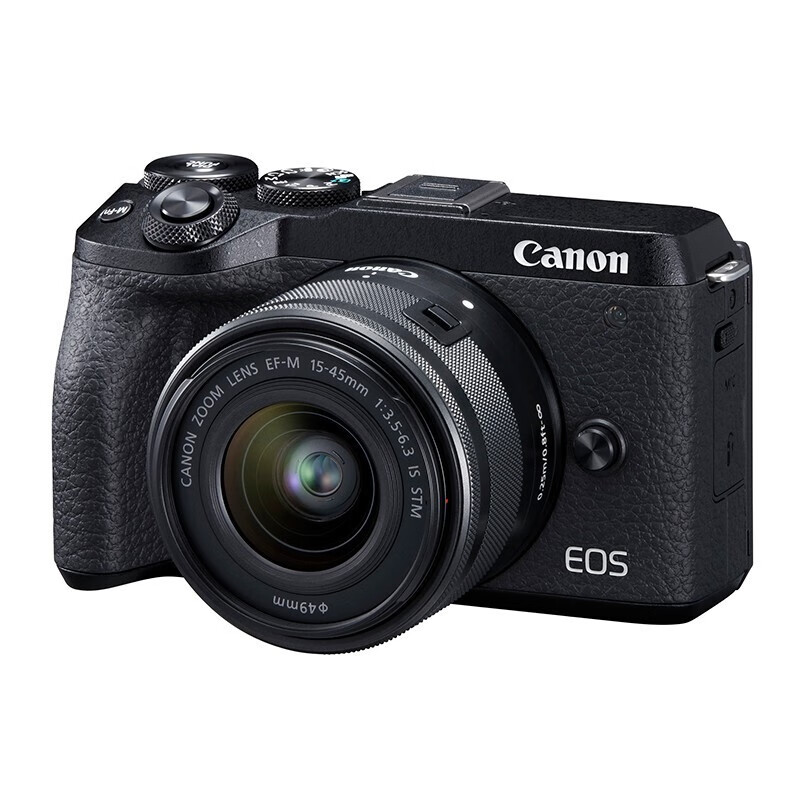 佳能（Canon）eos m6 MARK II微单反美颜自拍数码照相机入门级 黑色15-45STM日常镜头 官方标配
