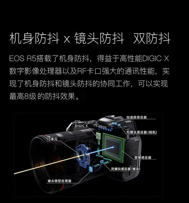 佳能（Canon）EOS R5 微单相机相机 全画幅微单 8K视频拍摄 佳能R5 单机身 标配