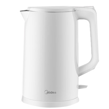 美的（Midea）电热水壶 1.7L大容量 家用烧水壶 双层防烫 304不锈钢水壶AEK1769