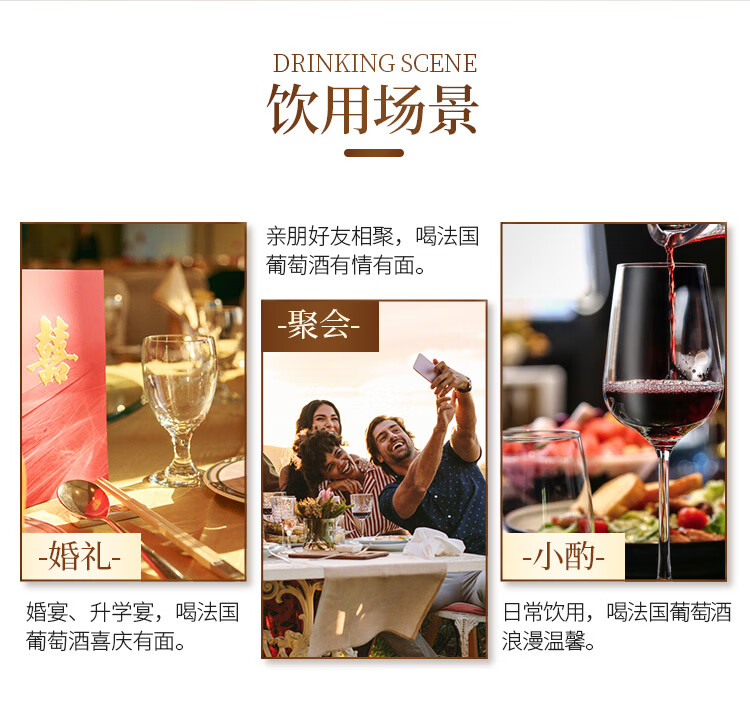 张裕先锋 法国进口苔思藤酒庄干红葡萄酒 750ml*6瓶