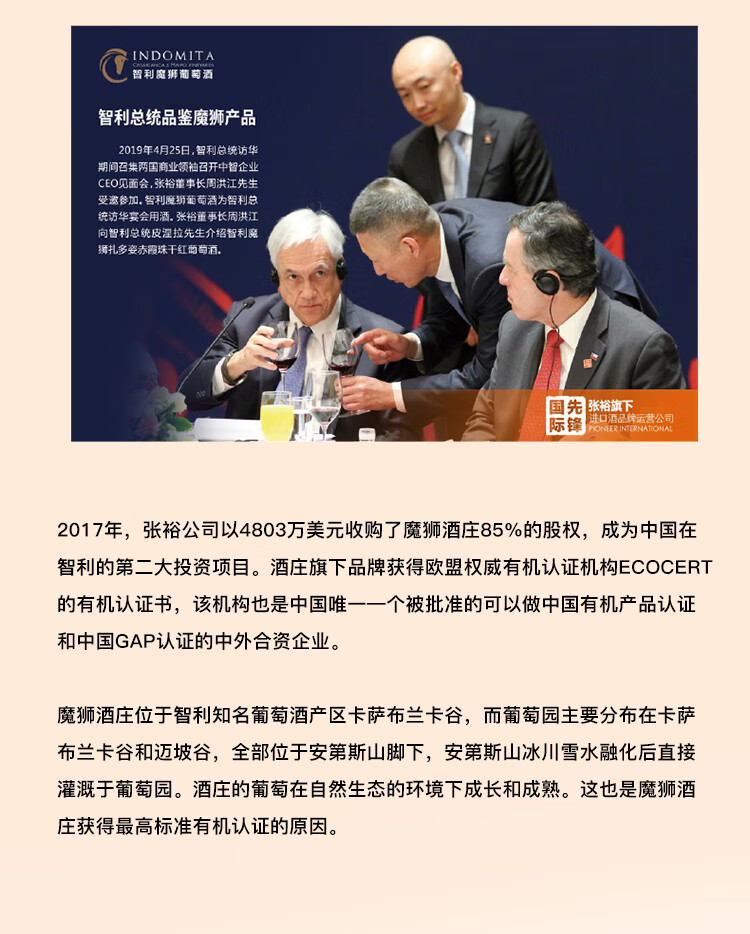 张裕先锋 智利进口科帕尔赤霞珠干红葡萄酒 750ml*6瓶