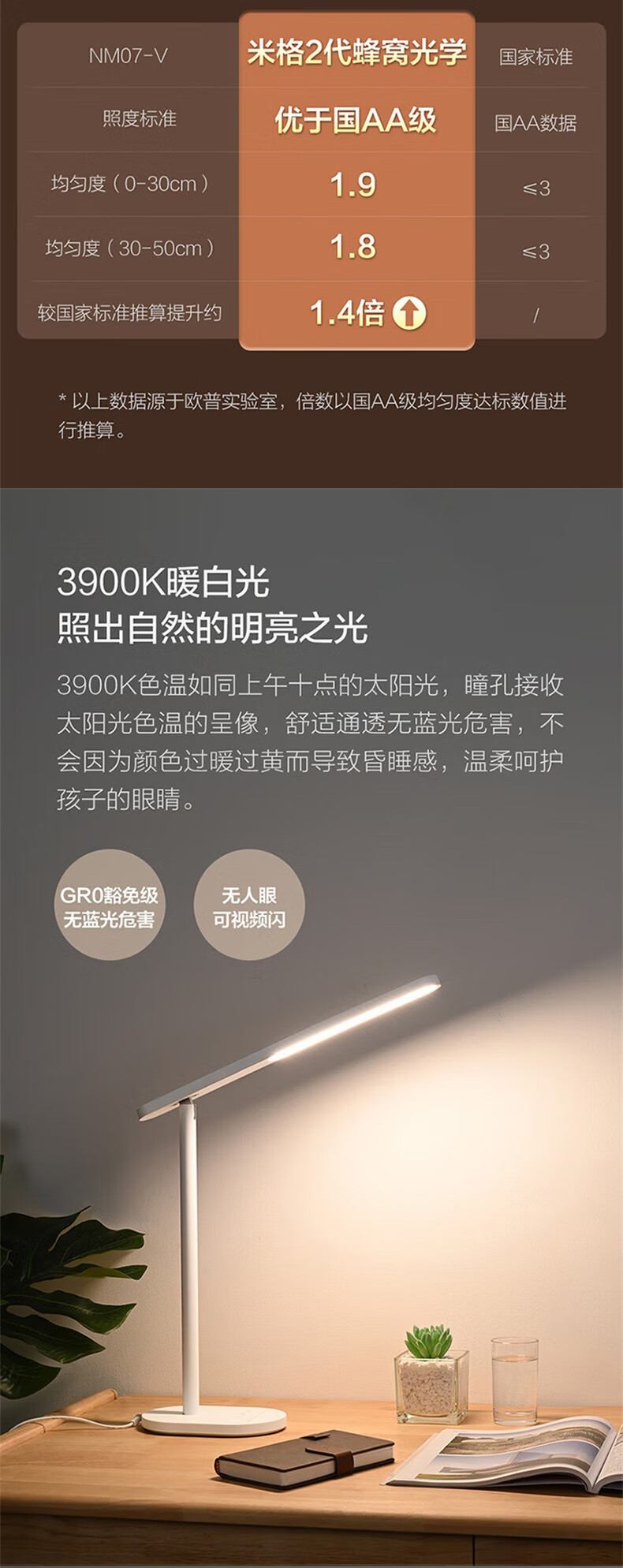 欧普照明（OPPLE）米格2S台灯MT001-15X 台灯