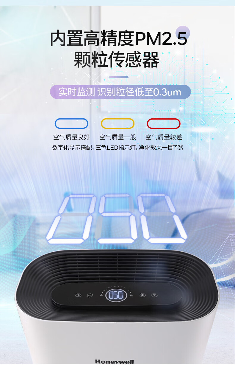 霍尼韦尔 空气净化器 家用办公 雾霾净化器 KJ460F-P21W