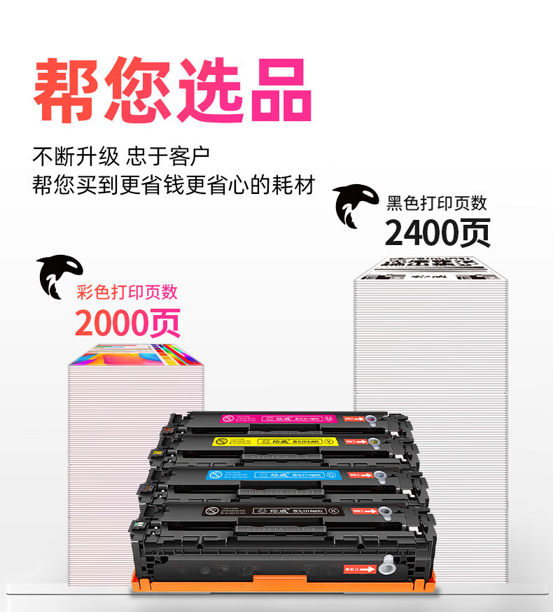 绘威 CRG-331/CRG-416四色易加粉硒鼓套装 适用佳能LBP7100Cn 7110Cw MF8210Cn 8280Cw mf8050Cn 8030cn粉盒