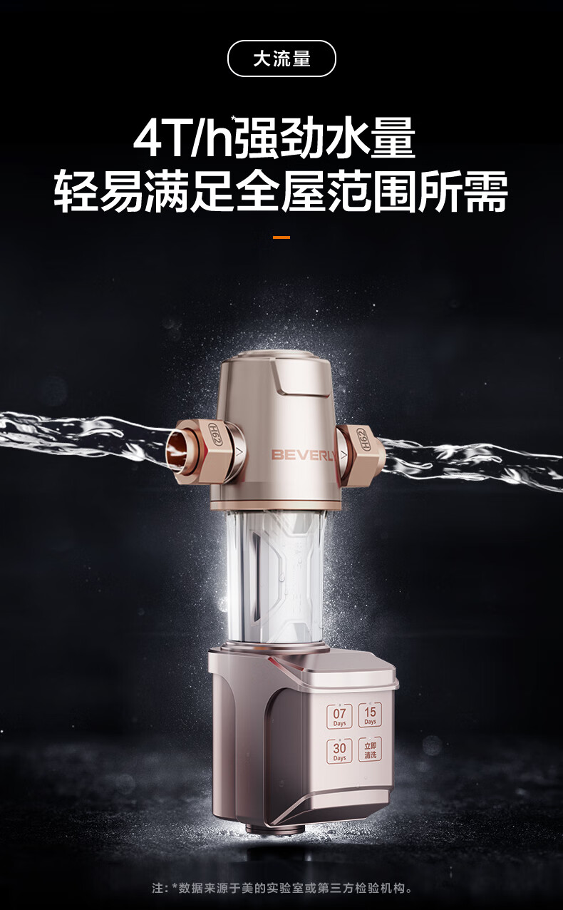 Midea 比佛利前置过滤器QZBW20S-16S 自动冲洗 4T/H美的大通量前置过滤器 【高端款】