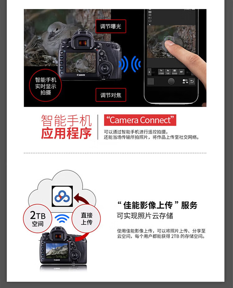 佳能（Canon）5D4 5D Mark IV 专业全画幅单反相机单机 4K视频单反相机 5D4 单机身/不含镜头(独立包装）