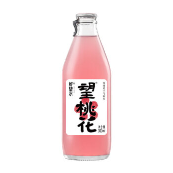 好望水 气泡水果汁饮料 蜜桃味汽水 望桃花 300ml*6瓶/箱