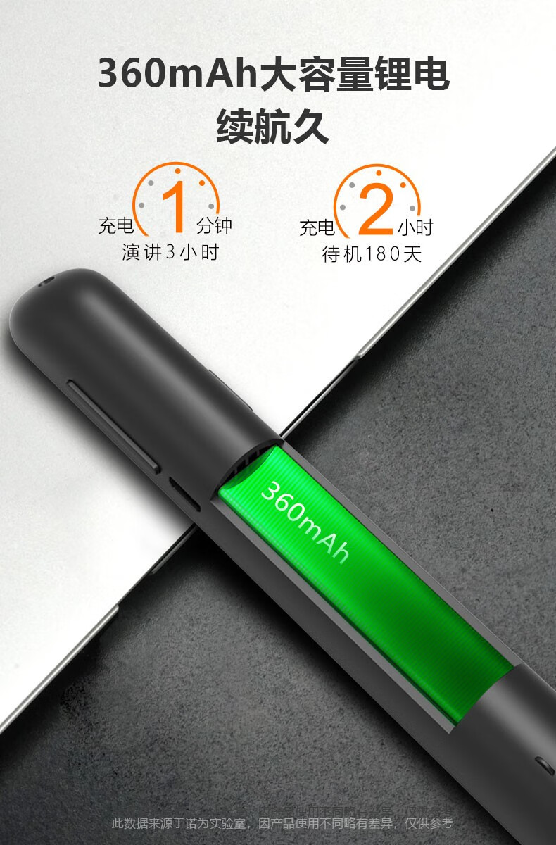 诺为（KNORVAY）N76C绿光翻页激光笔LED屏教师用PPT多功能幻灯片遥控器可充电 绿光