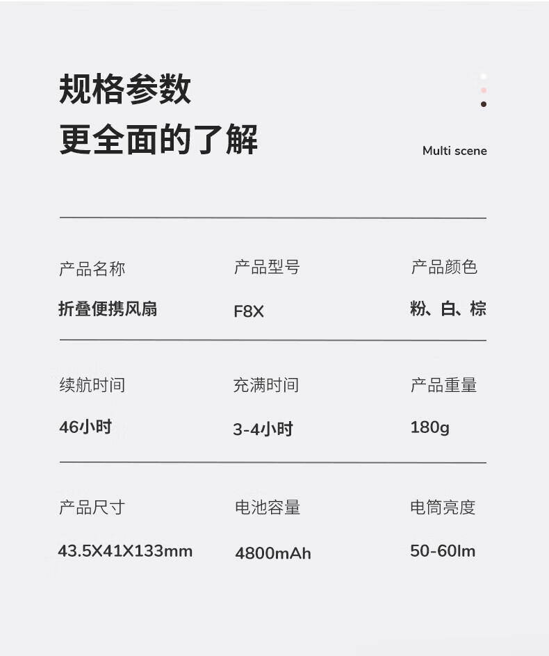 几素手持迷你小型usb电风扇台式桌面充电便携式随身手拿学生宿舍可爱办公室轻音电扇 F8X小白熊