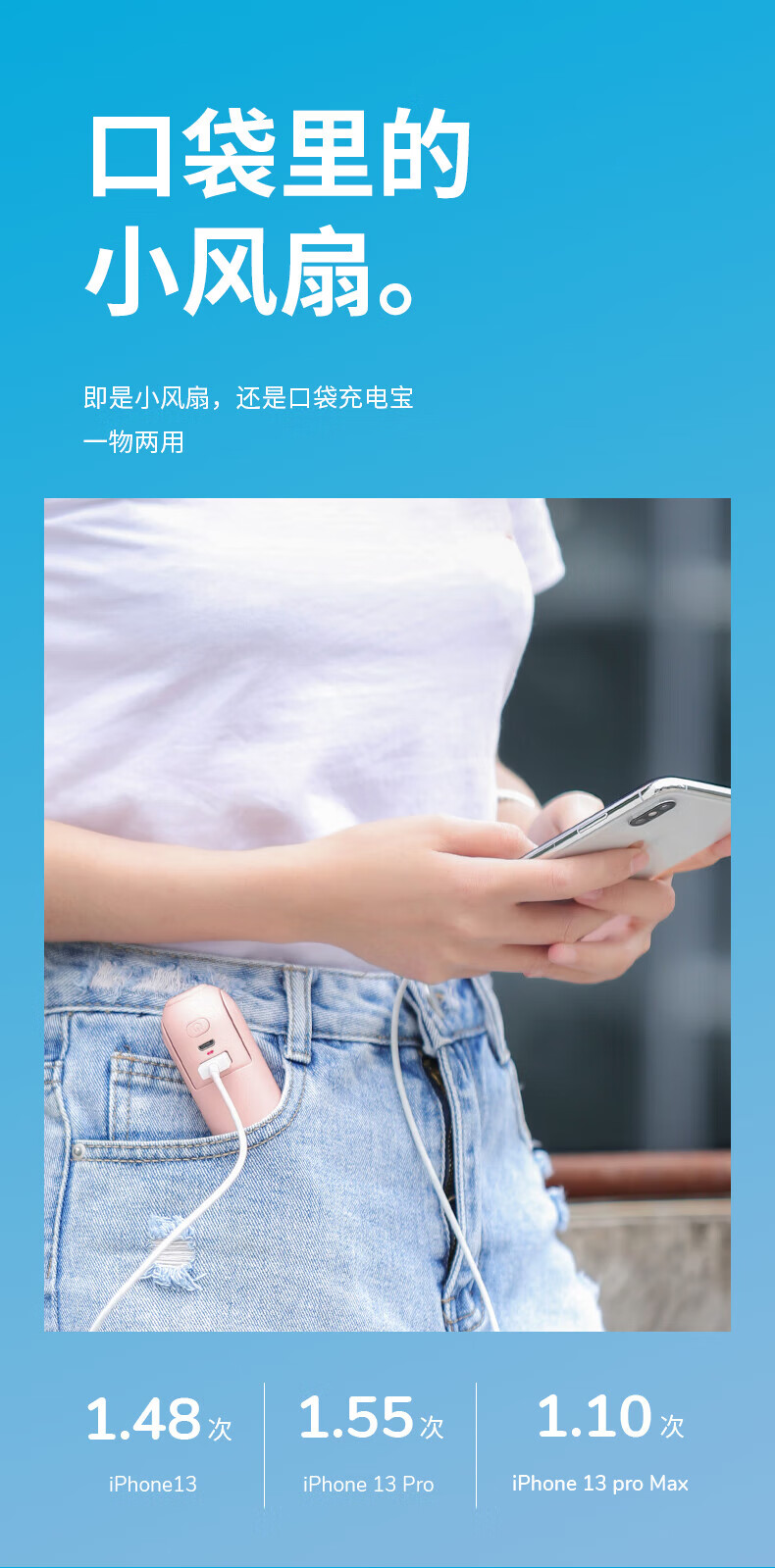 几素手持迷你小型usb电风扇台式桌面充电便携式随身手拿学生宿舍可爱办公室轻音电扇 F8X小白熊