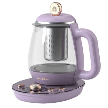 小南瓜 迷你养生壶0.8L煮花茶壶电热水壶办公室家用多功能煮茶器 Y1 紫色滤网款