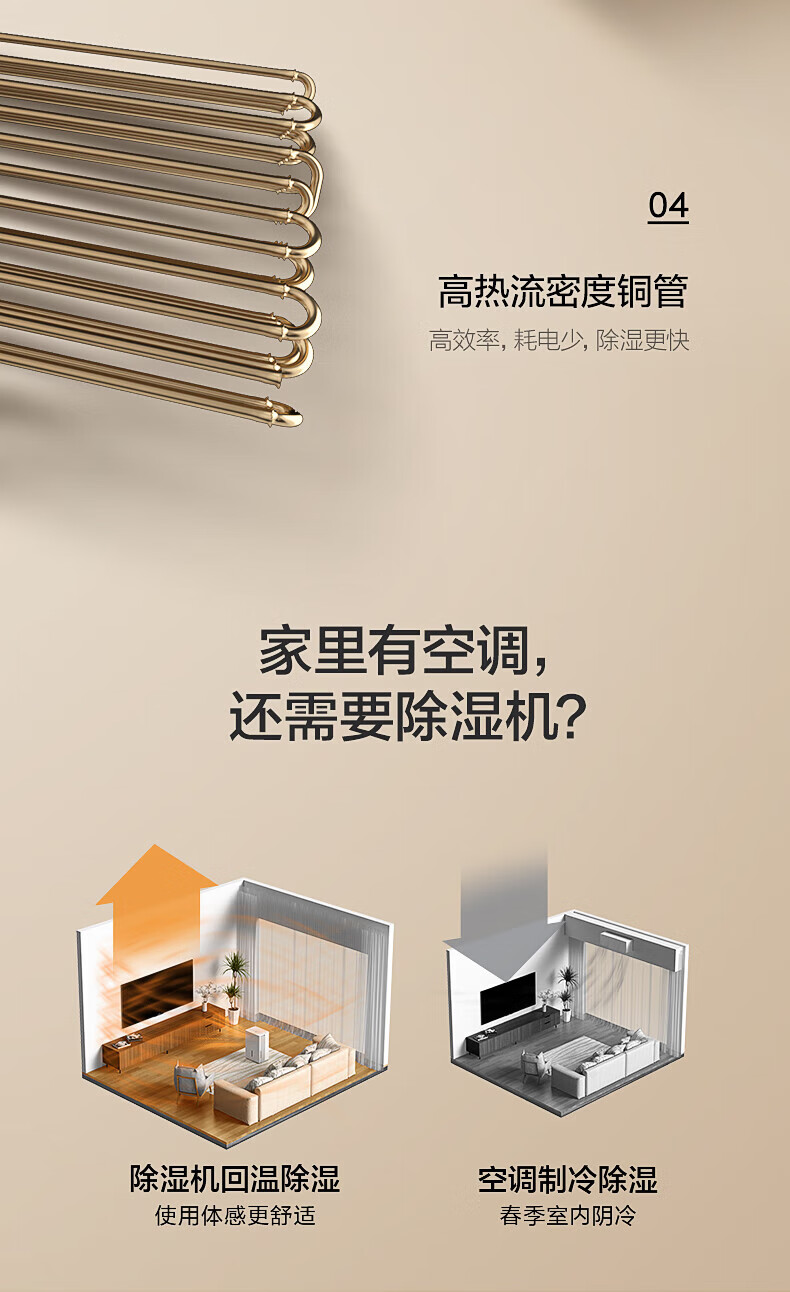 Midea 美的除湿机/抽湿机 小海绵除湿机 除湿量30升/天 家用地下室大面积  CF30BD/N7-DP5