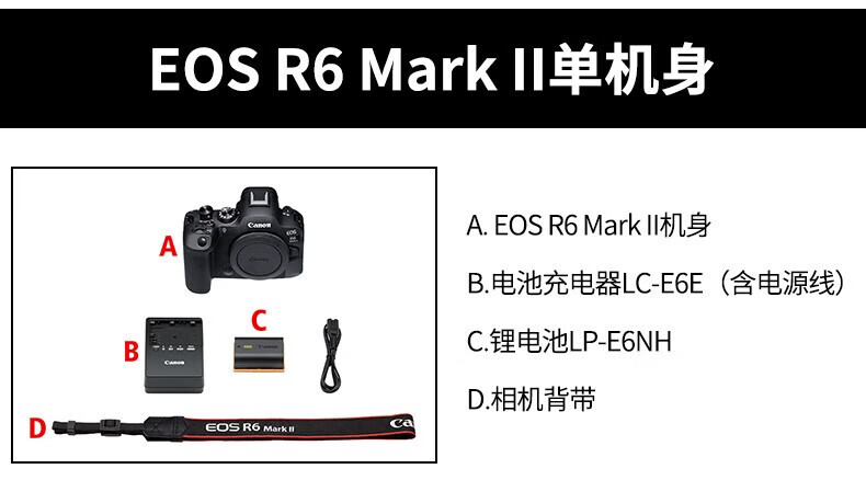 佳能（Canon）EOS R6 全画幅微单相机 机身/套机全画幅专业 Vlog相机 4K短片拍摄 单机身+转接环