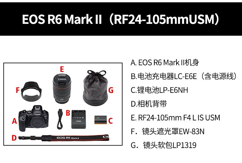 佳能（Canon）EOS R6 全画幅微单相机 机身/套机全画幅专业 Vlog相机 4K短片拍摄 单机身+转接环