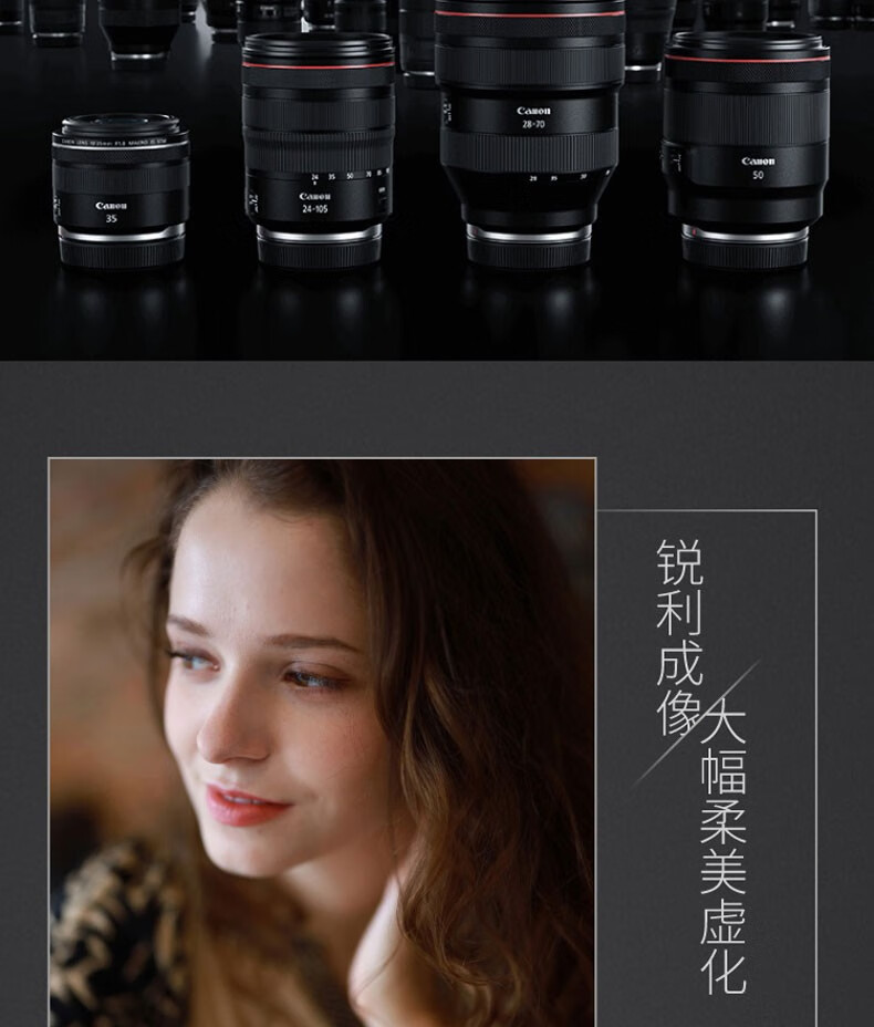 佳能（Canon）微单相机全画幅专微 4K视频EOSRP专业微单 RP+24-105 STM+EF50 1.8 官方标配