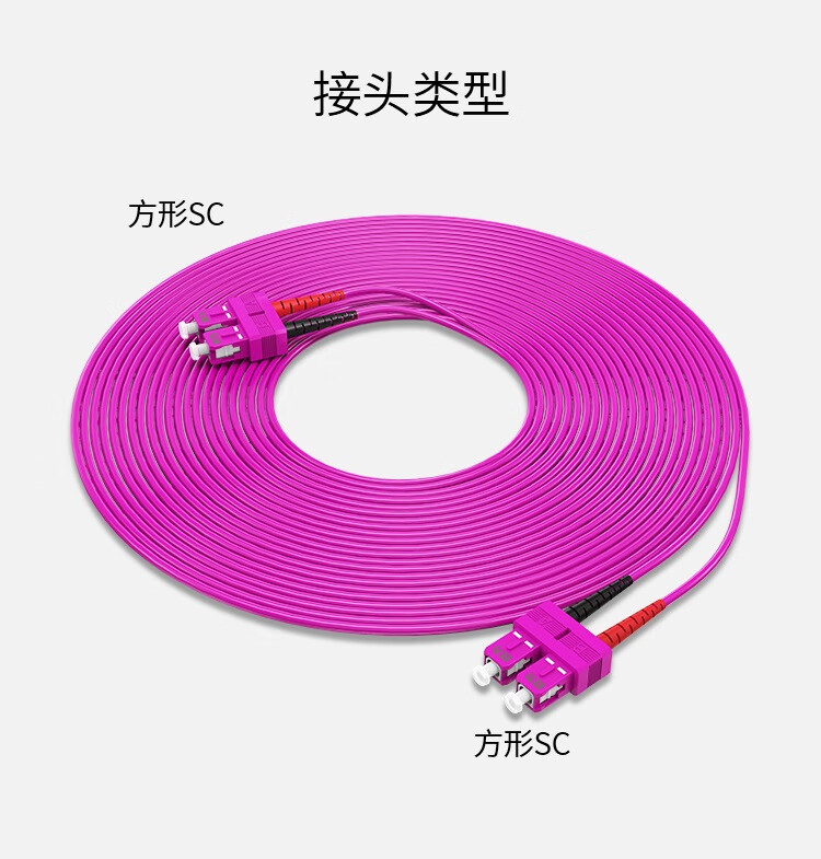 胜为（shengwei）工程电信级万兆光纤跳线 SC-SC多模双芯 20米 OM4尾纤光纤连接线 FCCO-2200