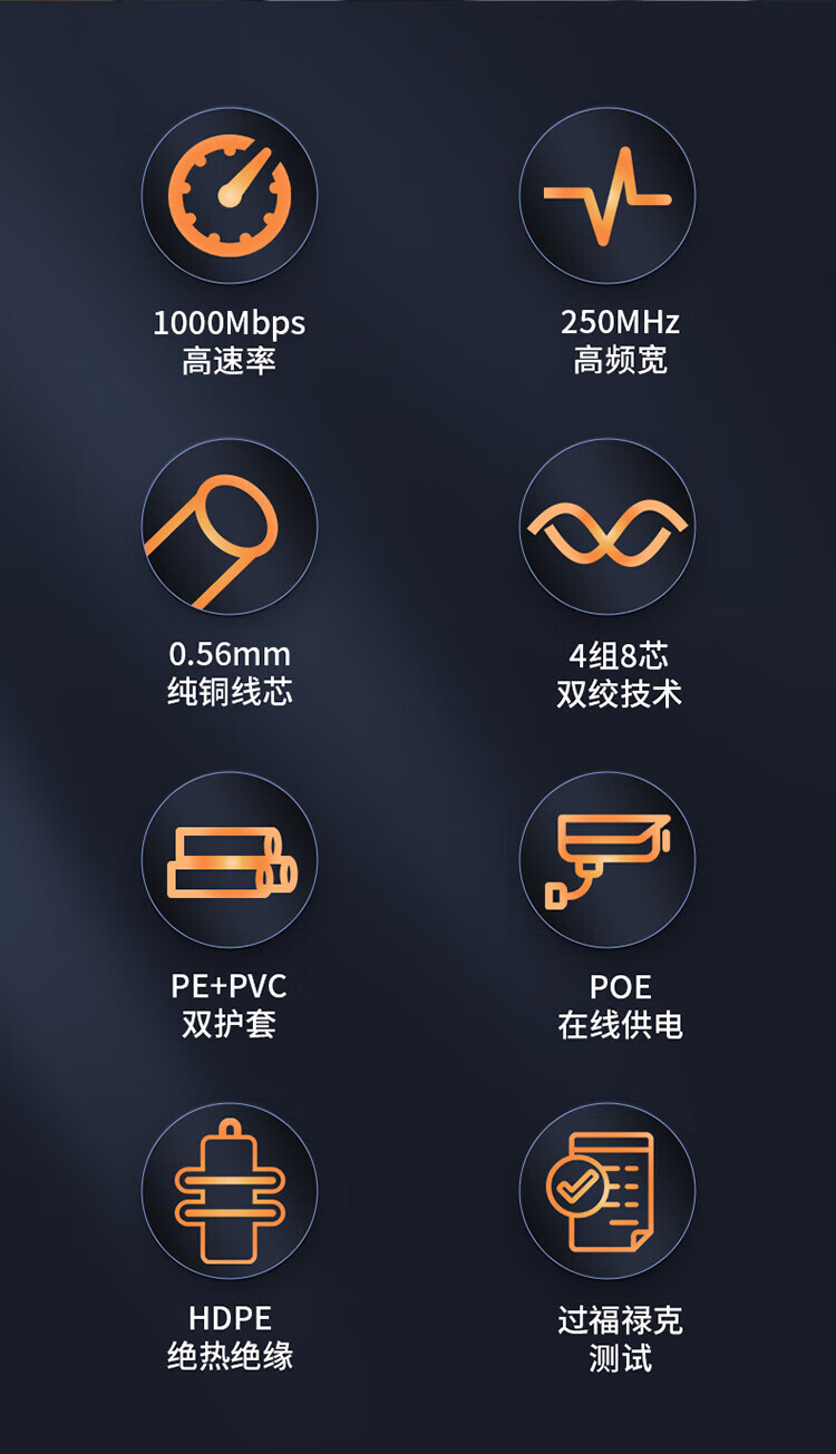 胜为（shengwei）六类网线 室外防水抗晒耐寒cat6类十字骨架非屏蔽千兆网络线缆 100米 LCO-6100