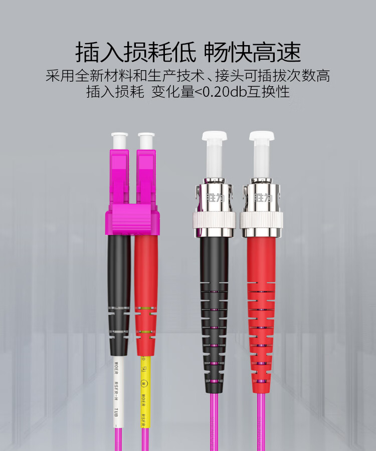 胜为（shengwei）工程电信级万兆光纤跳线 LC-ST网线多模双芯OM4 网络收发器尾纤光纤连接线 25米 FTLO-2250