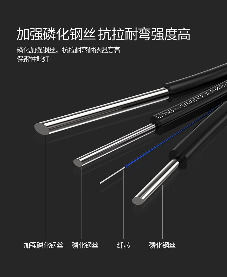 胜为（shengwei）室外皮线光纤跳线 SC-SC(UPC)单模单芯100米 9/125低烟无卤 1芯3钢丝 黑色 FSOP-1100