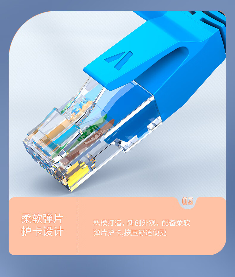 胜为（shengwei）六类网线CAT6类千兆高速网络连接线电脑宽带监控成品跳线8芯双绞线 1.5米(LC-6015C) 3个装
